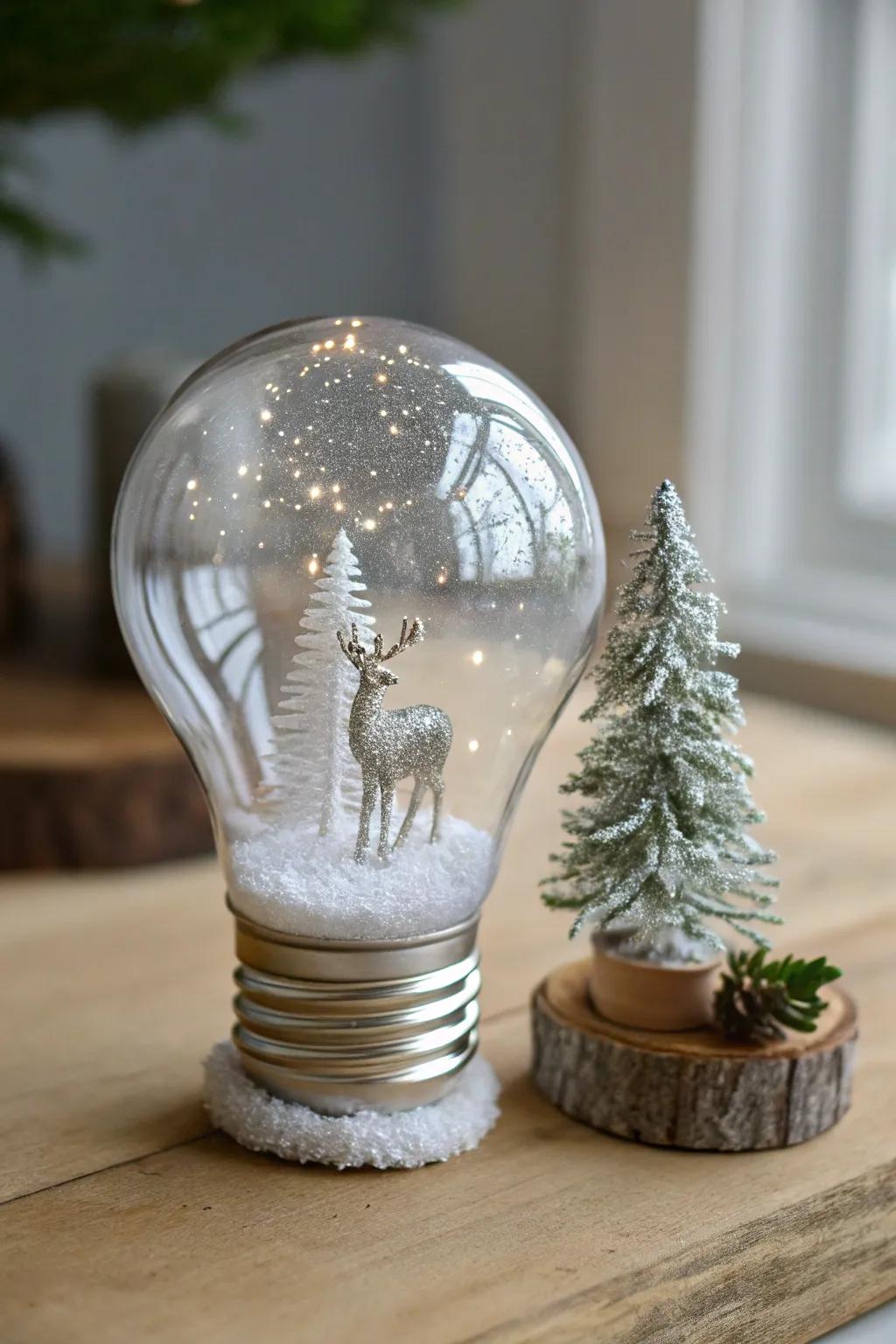 Transform winter magic into a unique gift with these enchanting snow globe bulbs!