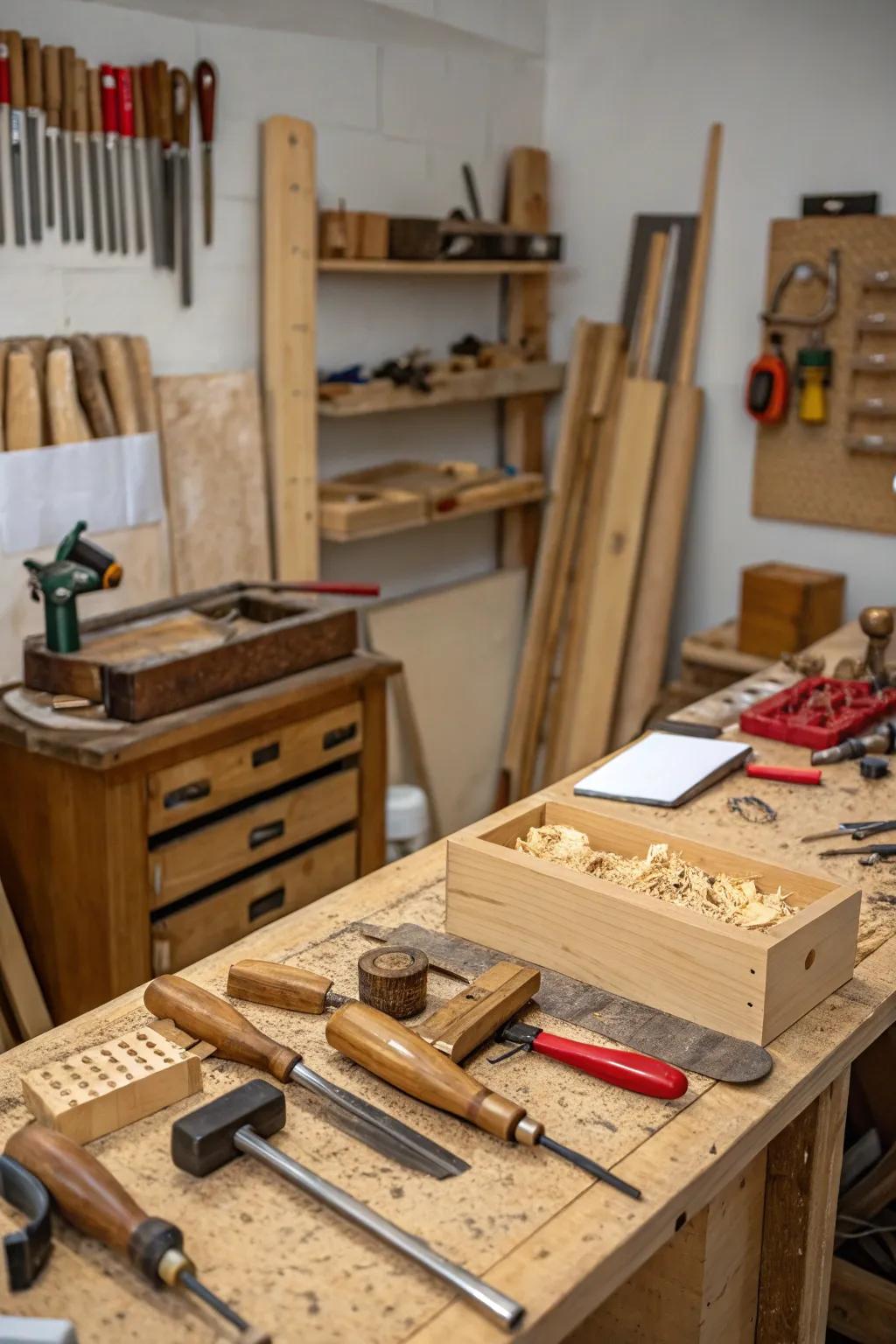 Woodworking wonderland: crafting with nature's palette.