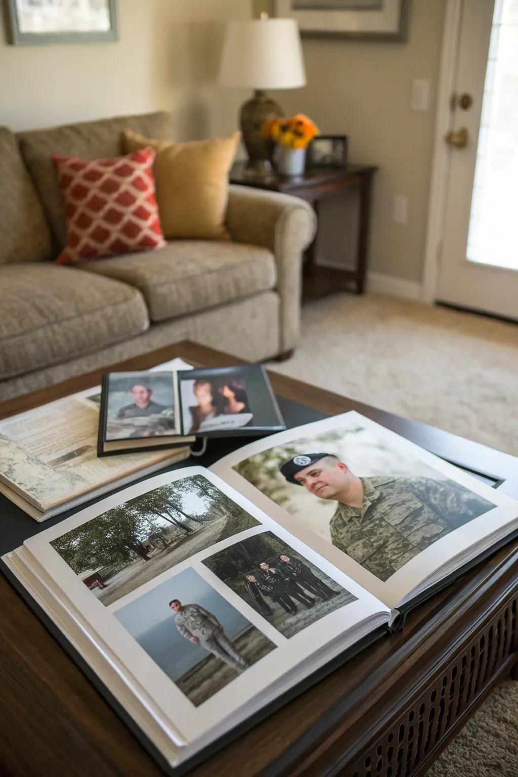 Personalized photo albums preserve cherished memories.