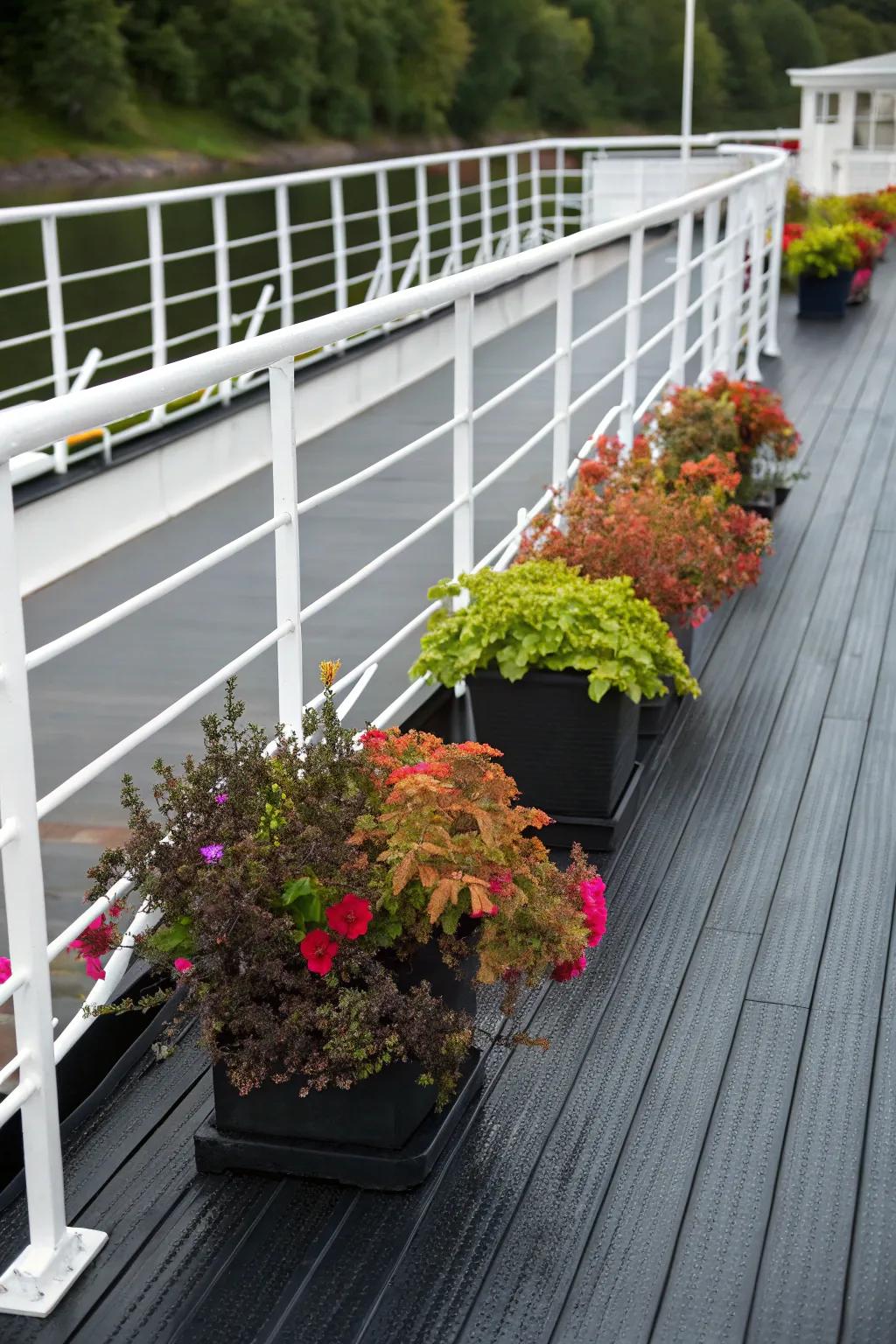 Black decks create a bold and modern look, perfect for making a statement.