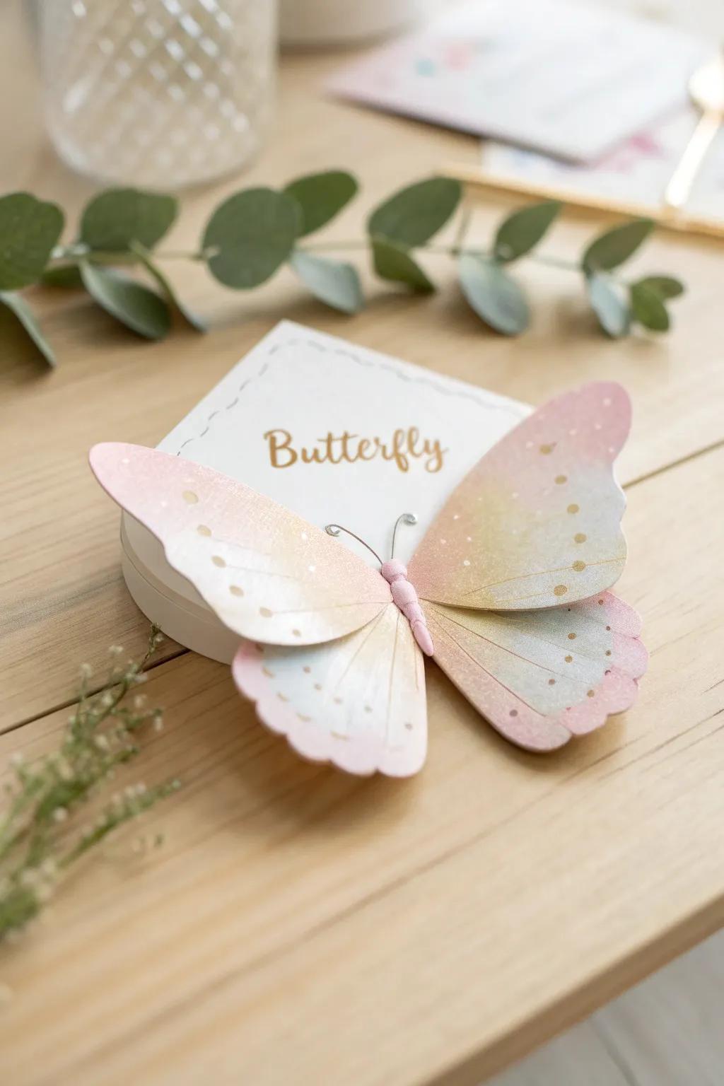 Delightful butterfly craft reveals sweet surprises for Mother's Day.