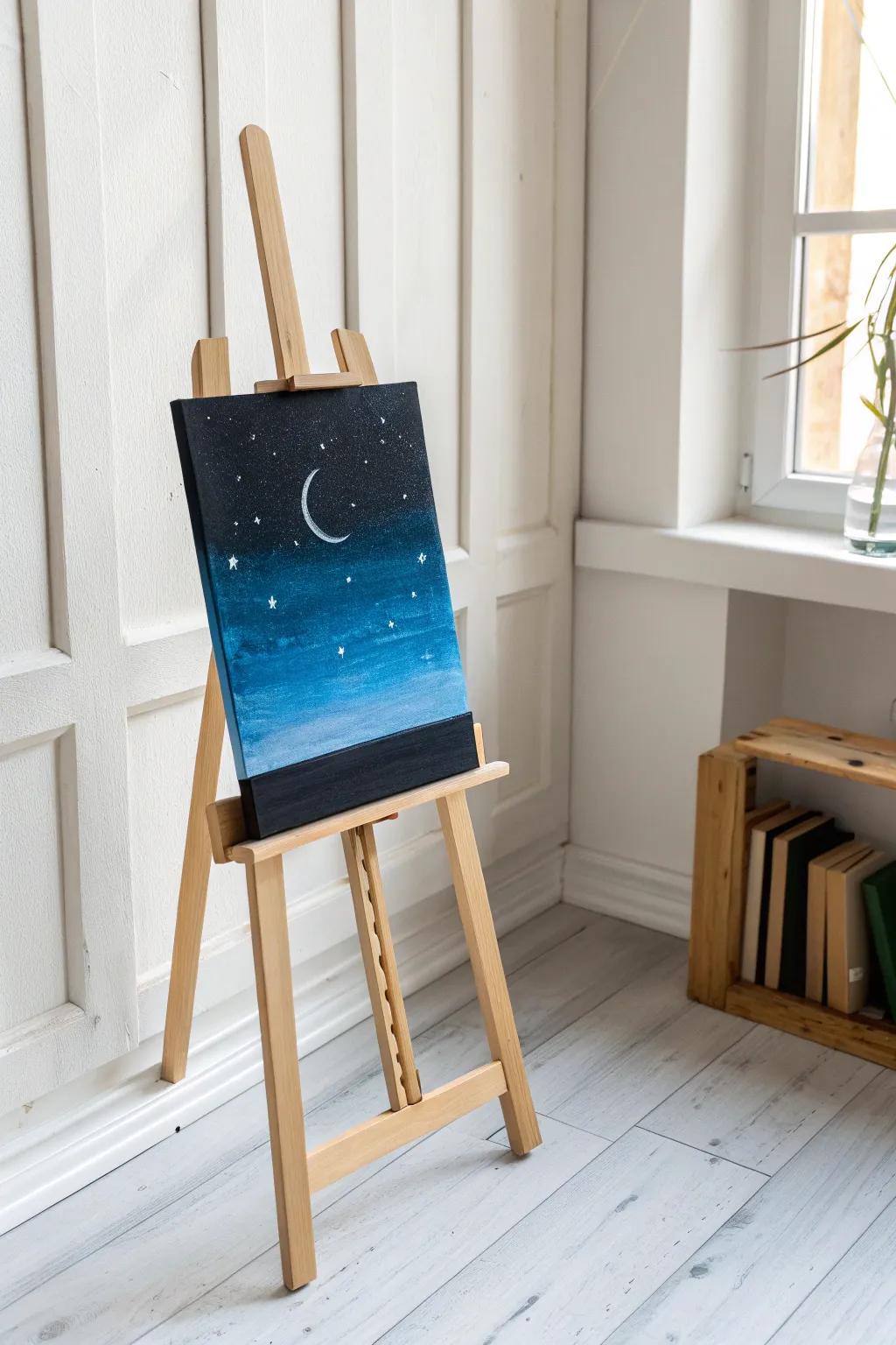 Dive into dreamy celestial nights with this ombre masterpiece, perfect for a touch of boho elegance in your minimalist space.