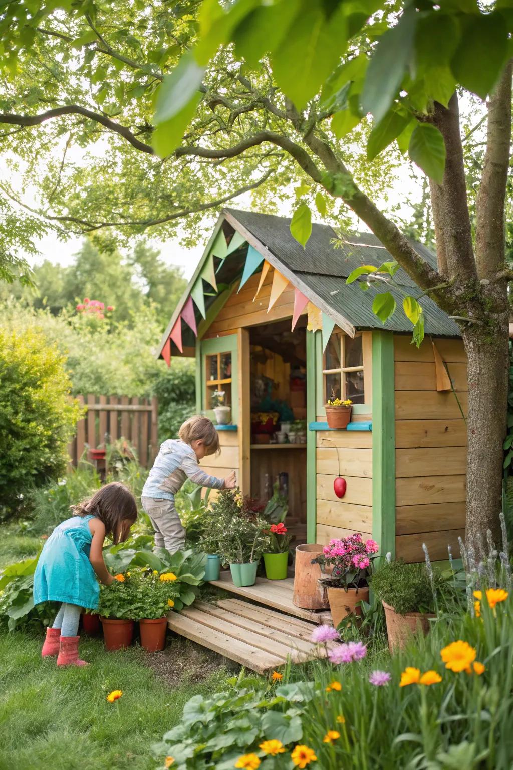 An eco-friendly playhouse that teaches kids the value of sustainability.