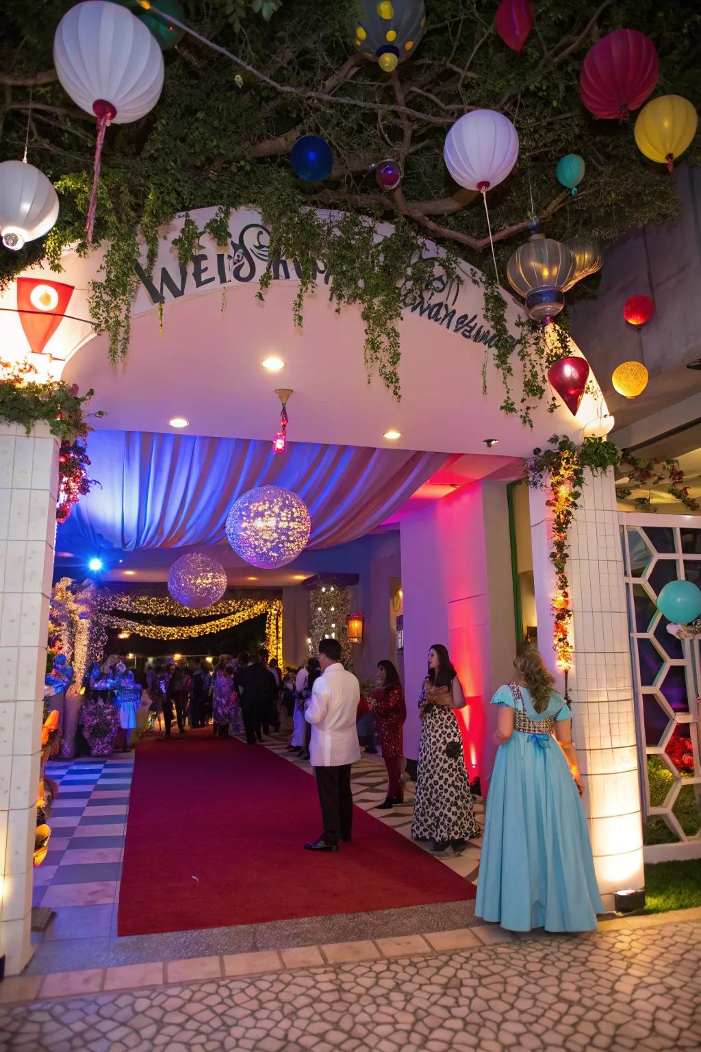 A themed entrance sets the scene for your event from the start.