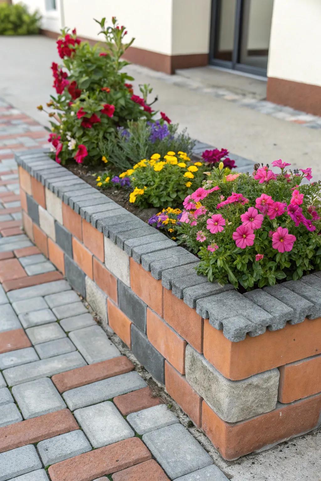 Mix and match paver colors for a unique visual appeal.