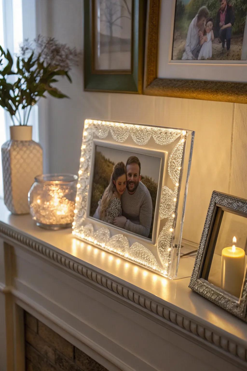 A 3D photo crystal turns cherished memories into a timeless display.