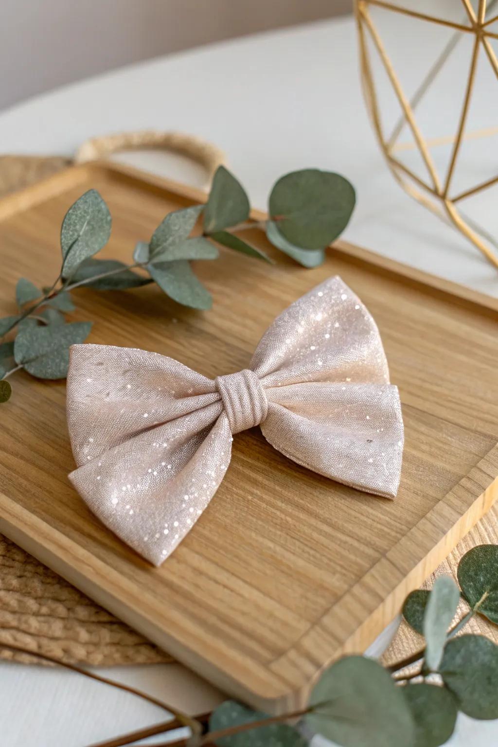 Add a touch of sparkle with this Glittery Glam Bow—perfect for any party decor!
