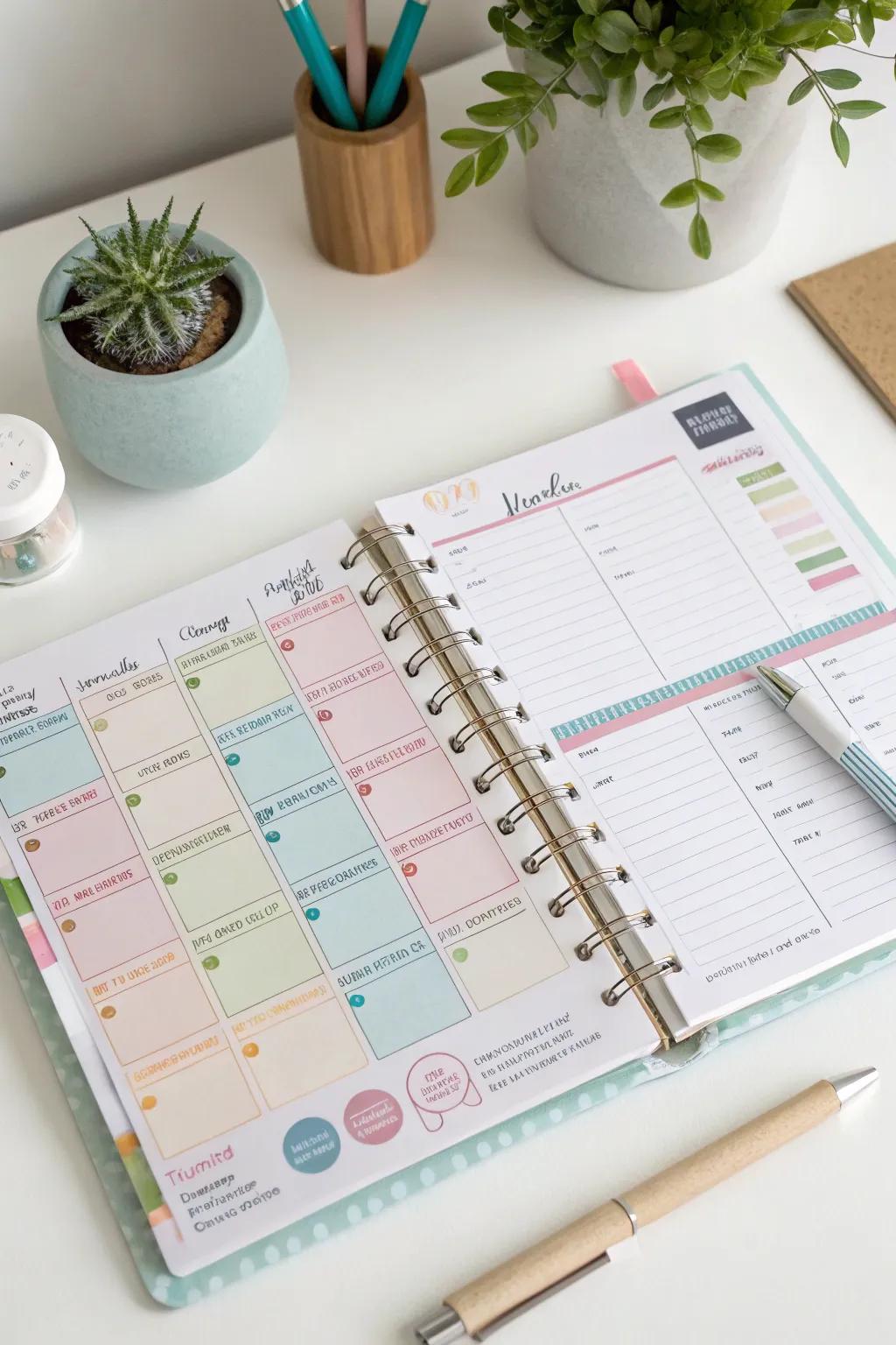 Simplify your family's schedule with a touch of color-coded elegance!