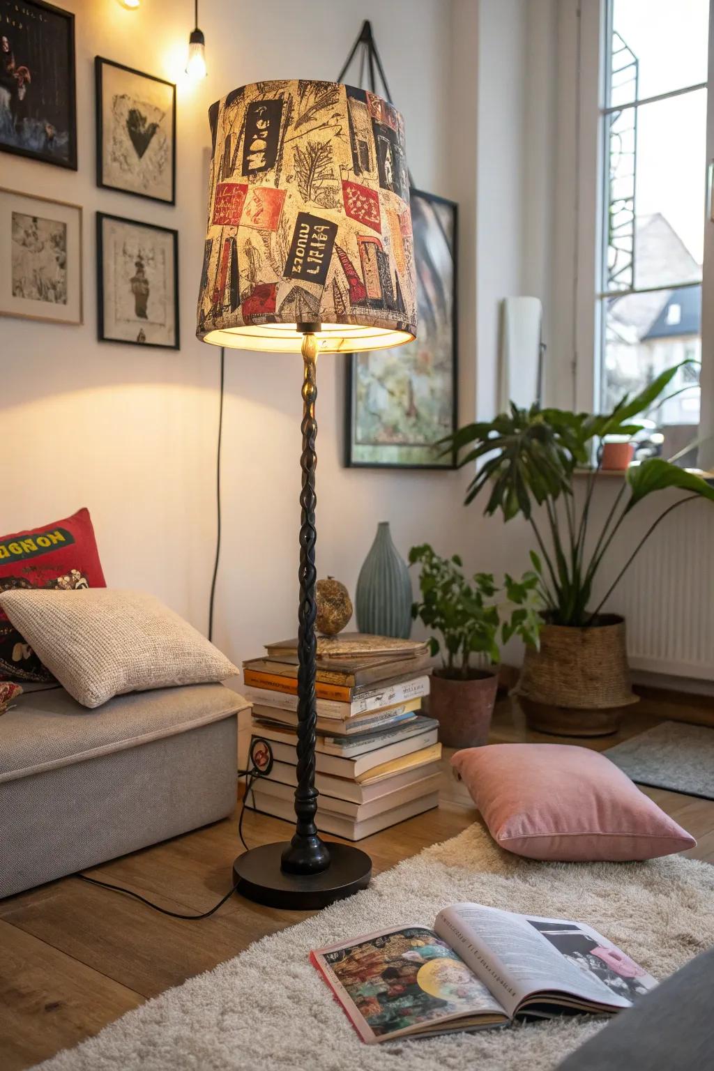 Brighten up your space with a punk-inspired lampshade.