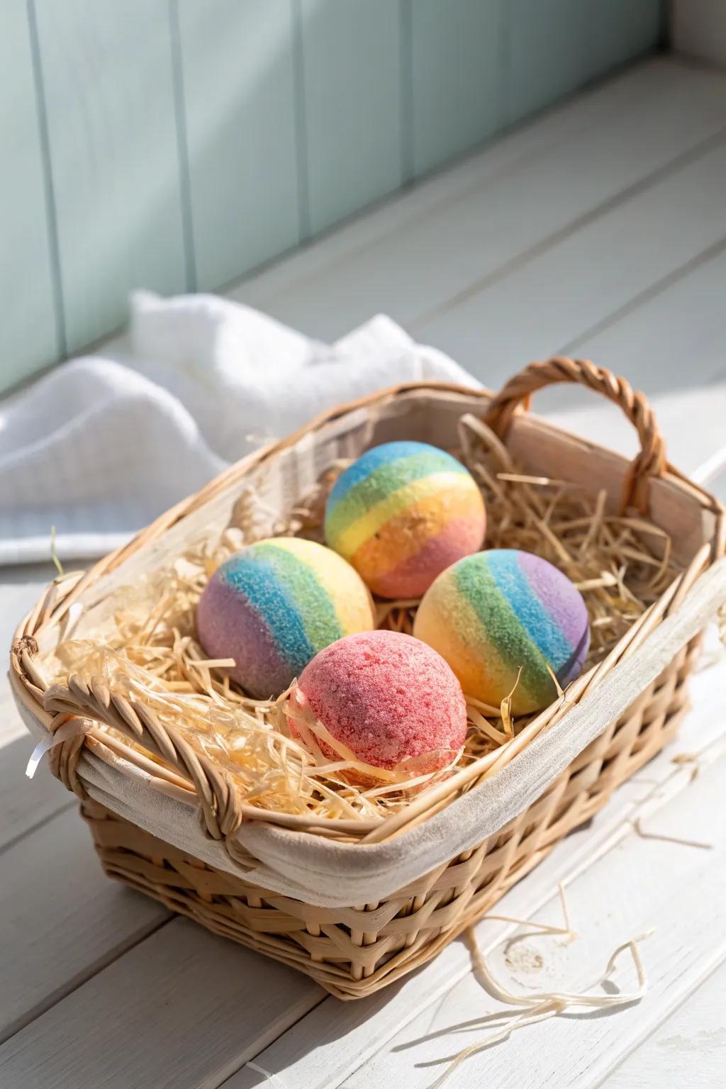 Indulge in a Rainbow of Relaxation with these handcrafted bath bombs, perfect for a serene escape.