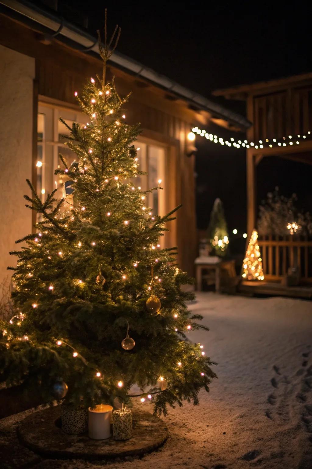 Twinkling lights transform your tree into a glowing centerpiece.