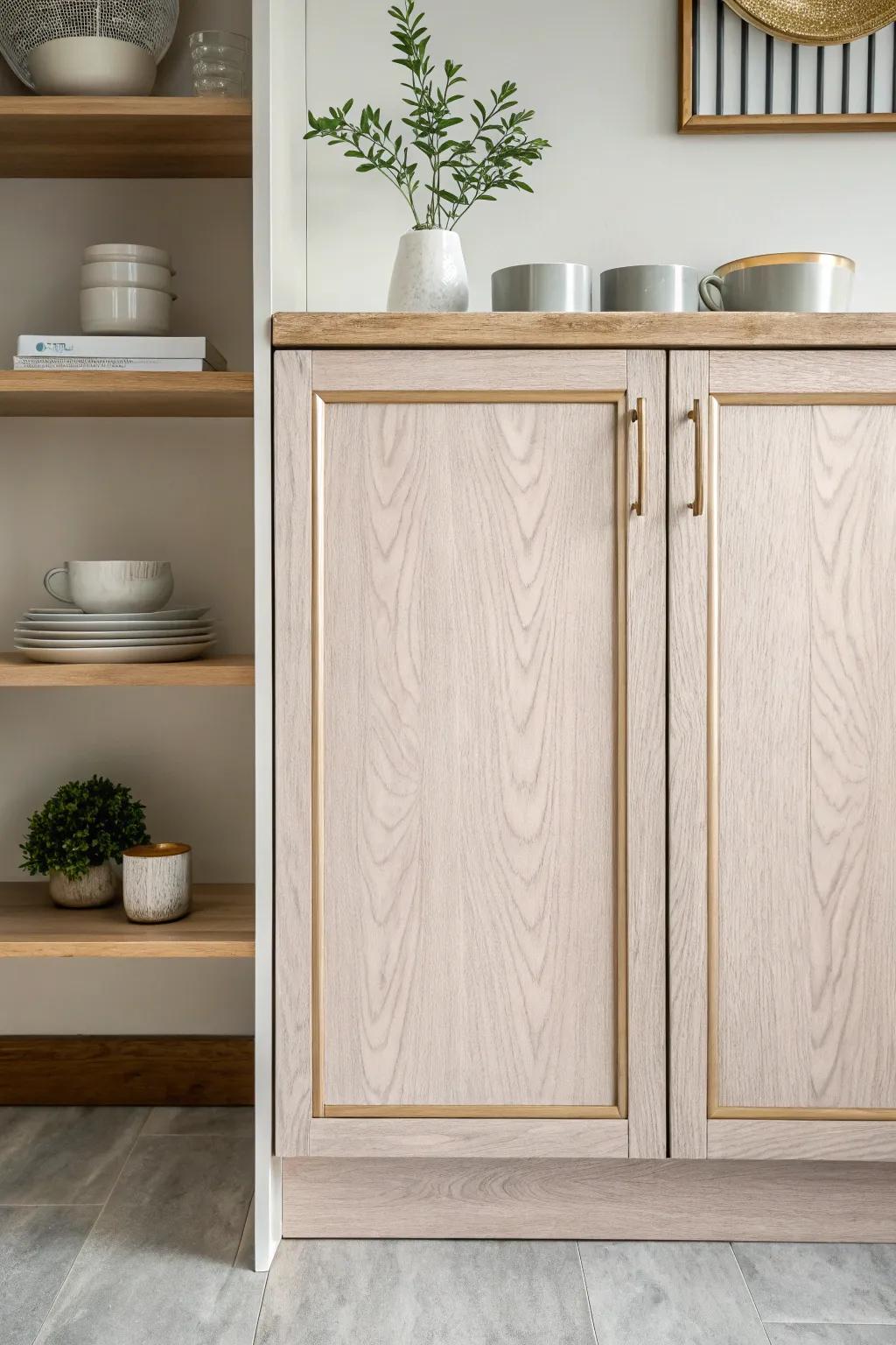 Transform your kitchen effortlessly with peel-and-stick vinyl: simplicity meets style.