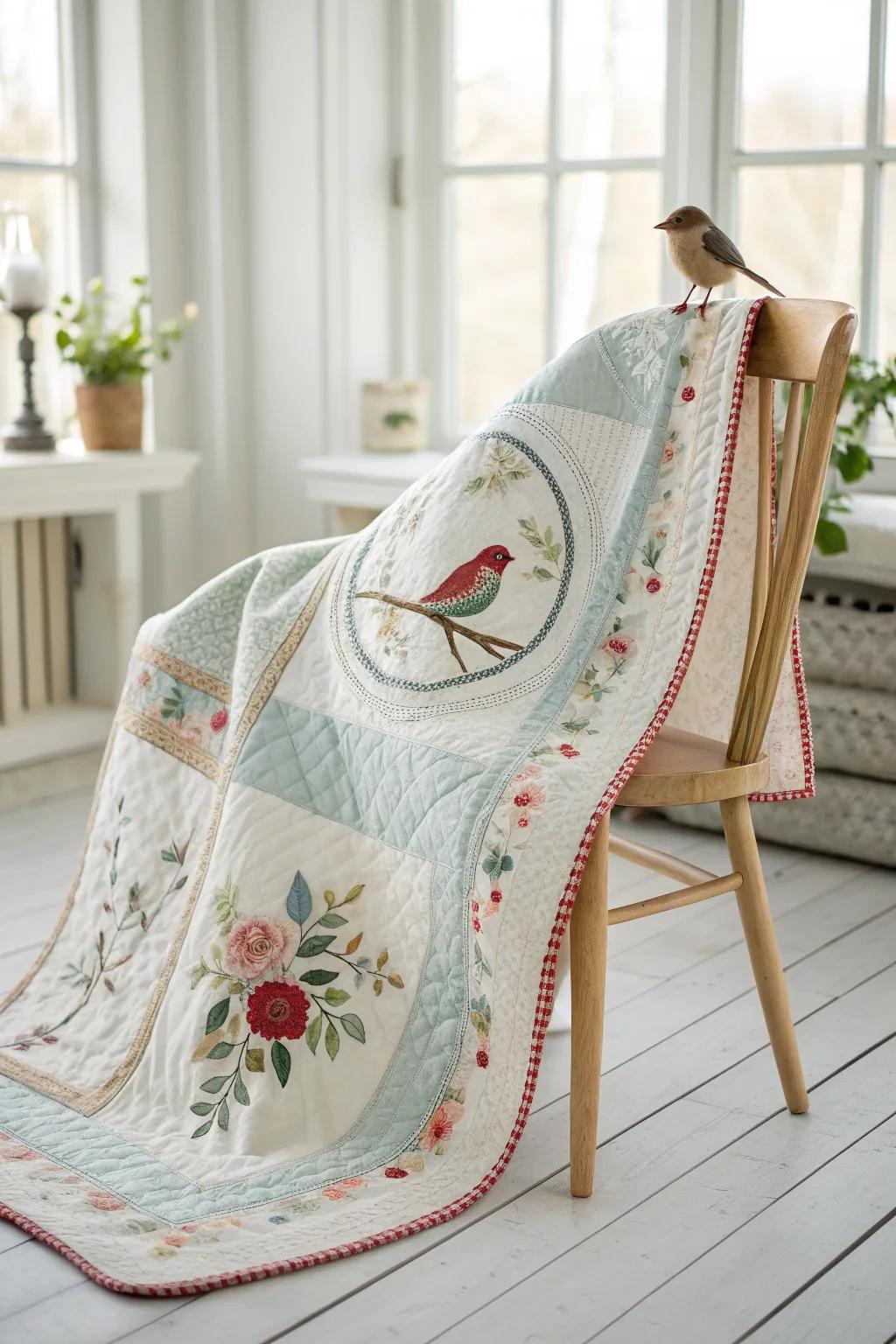 Patchwork Passion: Embrace the art of quilting with a playful mix of textures and patterns.