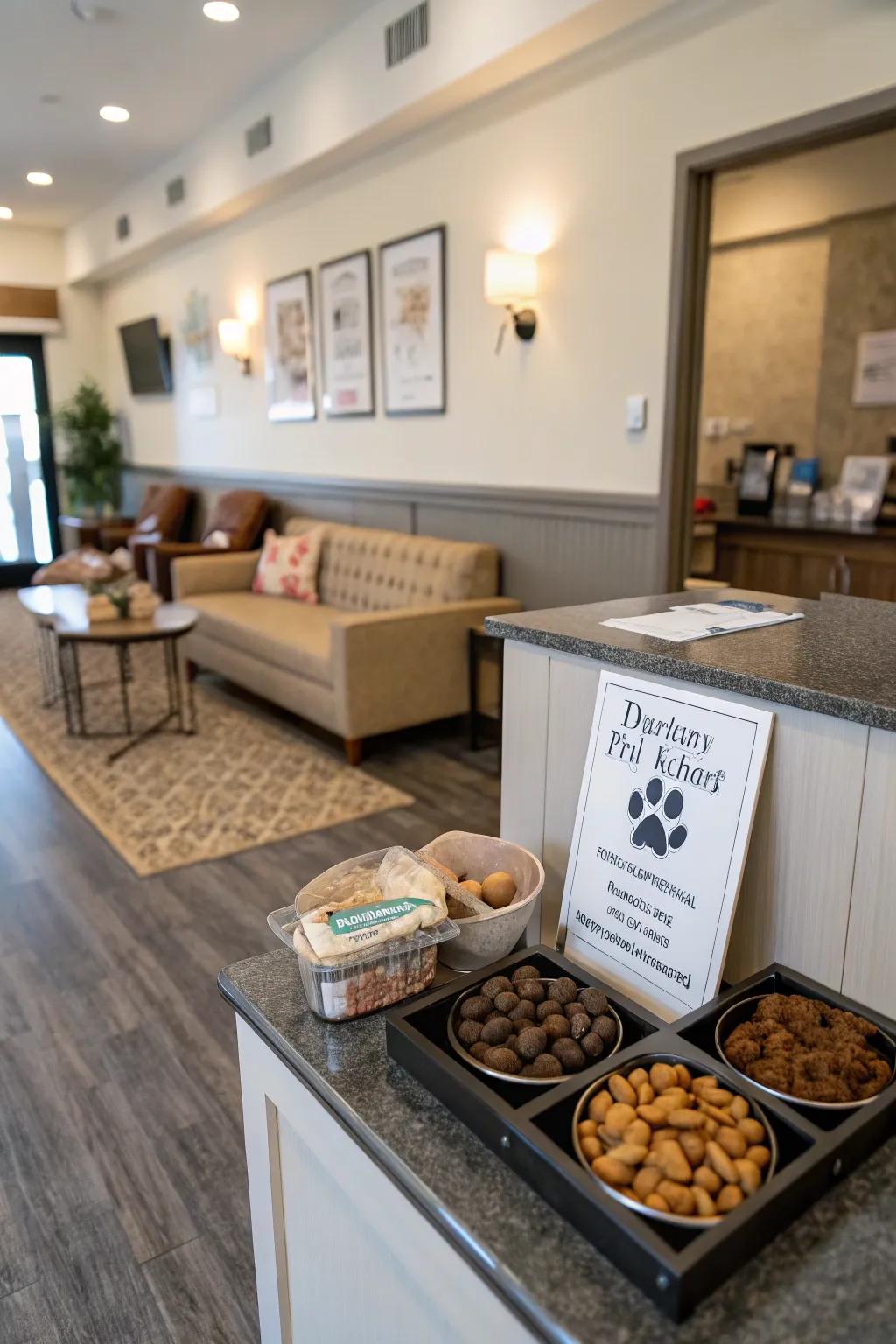 A pet-friendly zone makes clients and their pets feel at home.