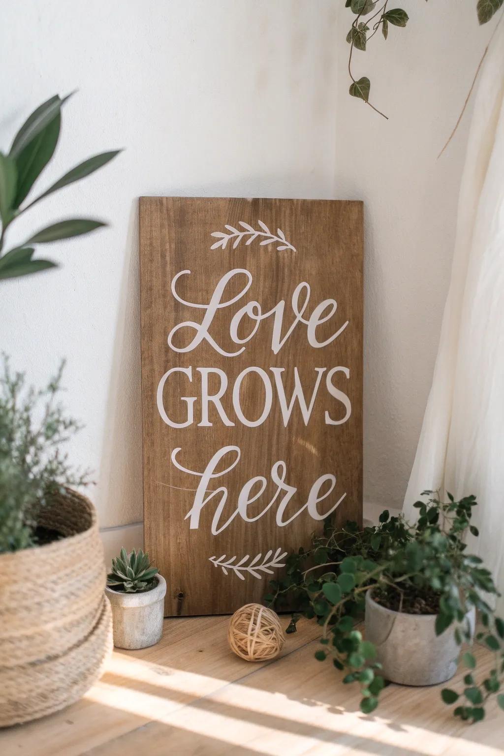A cozy reminder that love is nurtured in every corner. #LoveGrowsHere