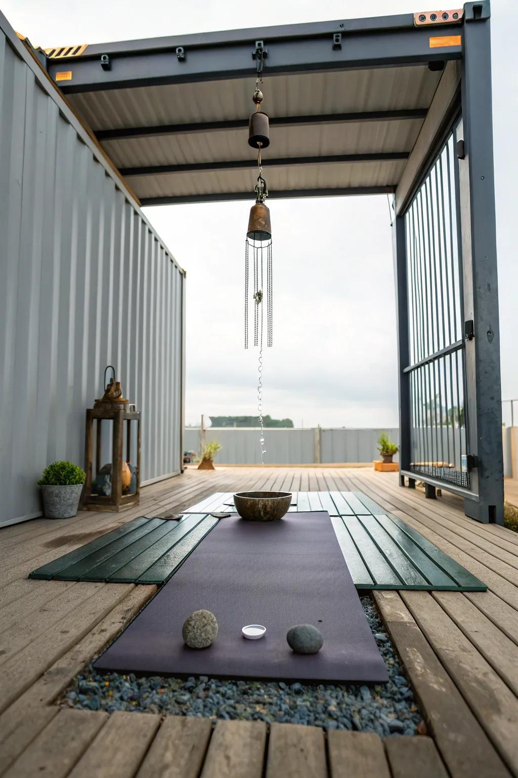 Find tranquility with a dedicated yoga and meditation space on your deck.