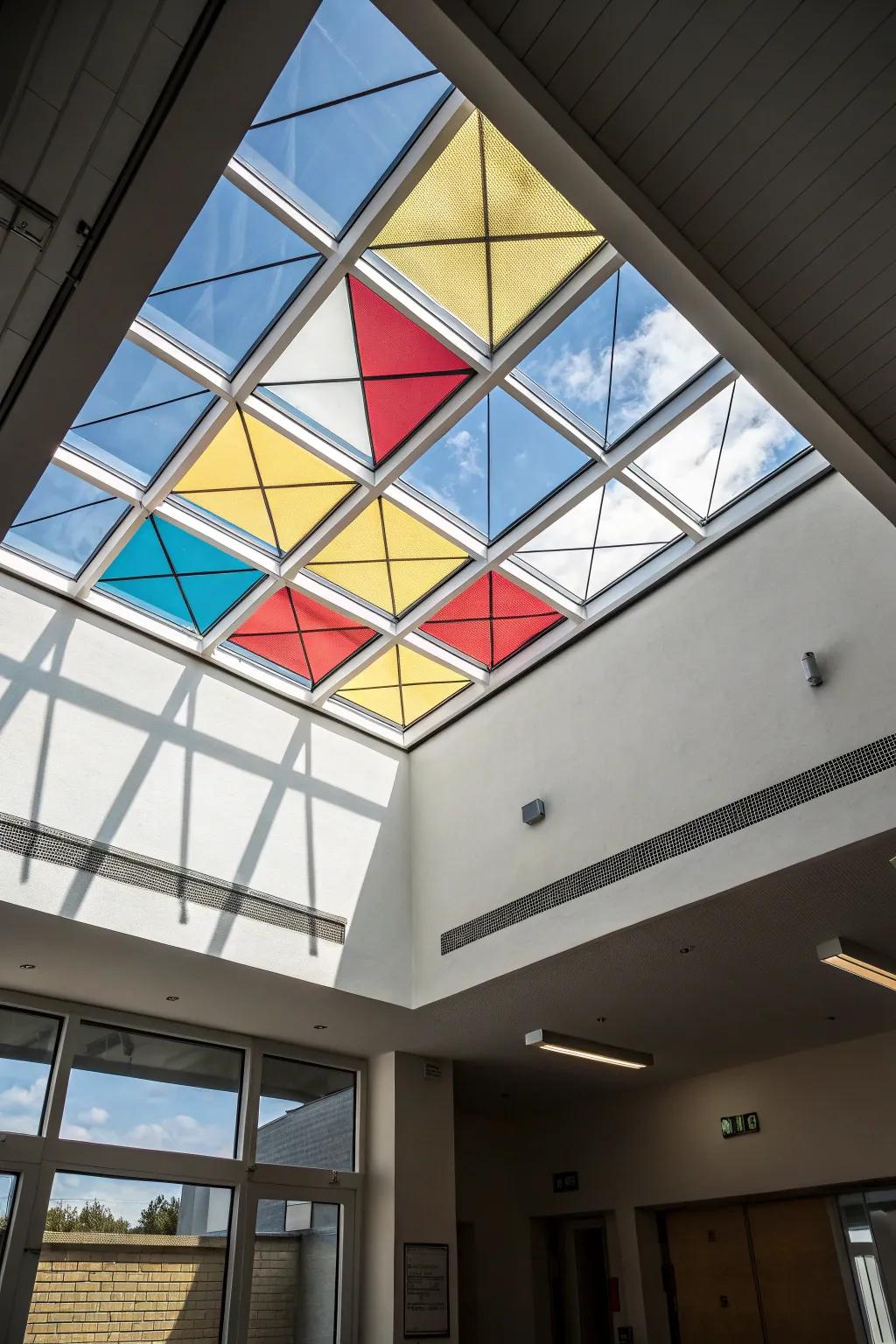 Modernize your space with geometric skylight designs.