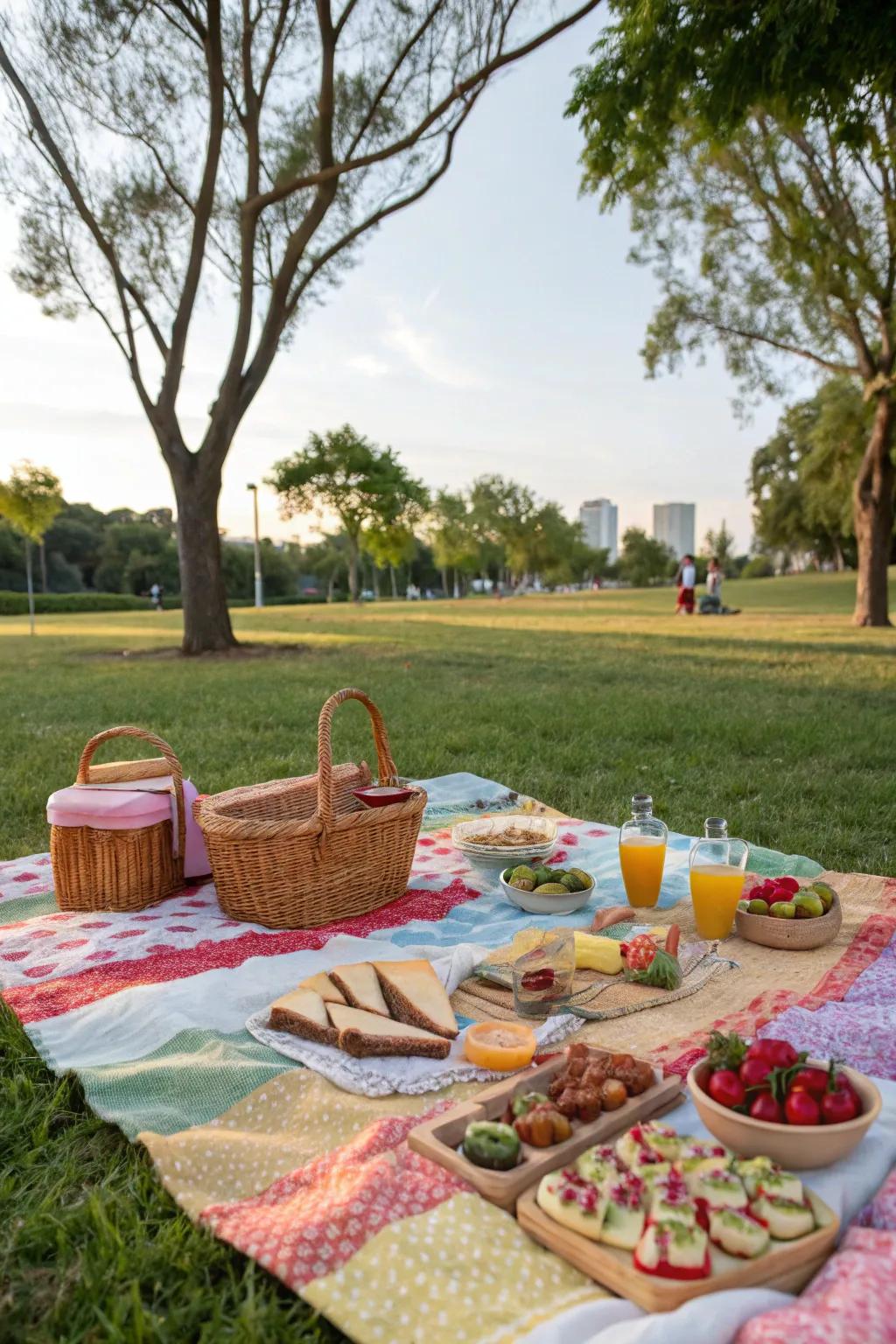 A park picnic is a simple yet delightful birthday celebration.