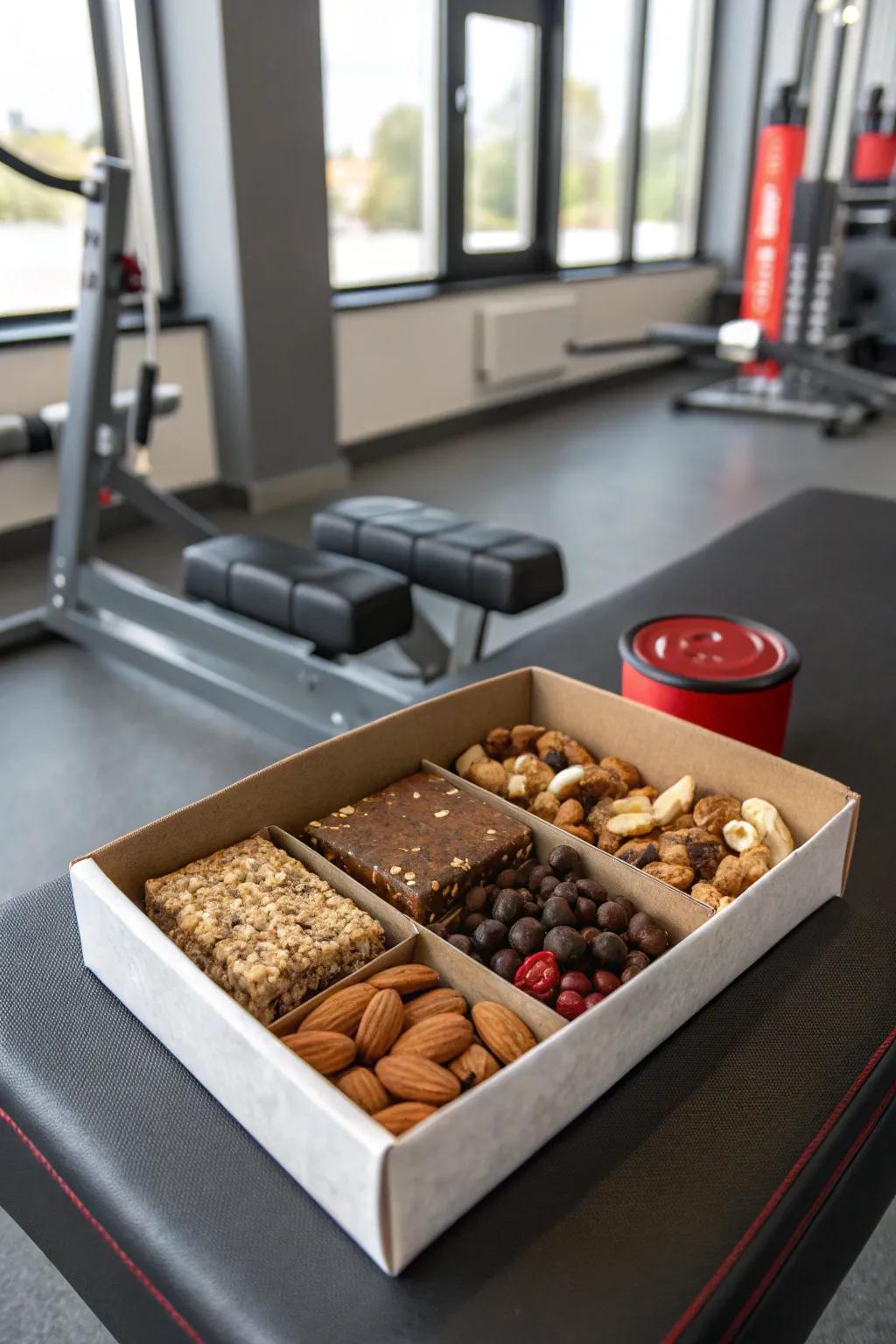 Fuel your fitness journey with this energizing snack box.