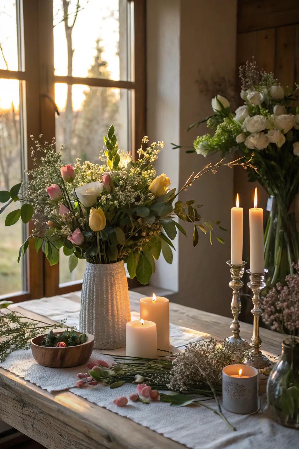 Fresh flowers bring a natural elegance to your spa setting.