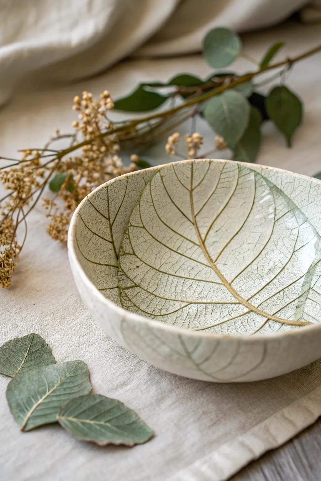 Embrace spring's natural beauty with these handcrafted decorative leaf bowls, perfect for a minimalist touch to your decor.