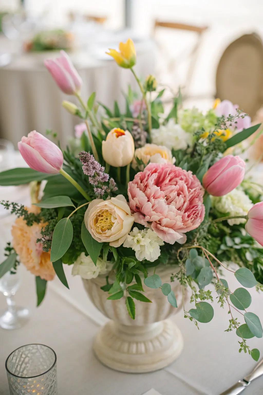 Seasonal flowers add freshness and vibrancy to your wedding.