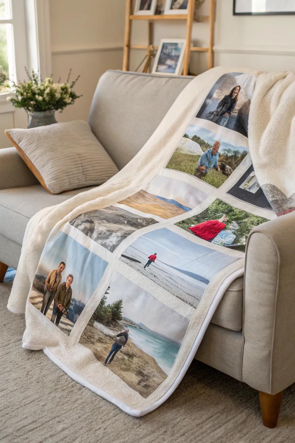 Wrap yourself in cherished memories with a photo blanket.