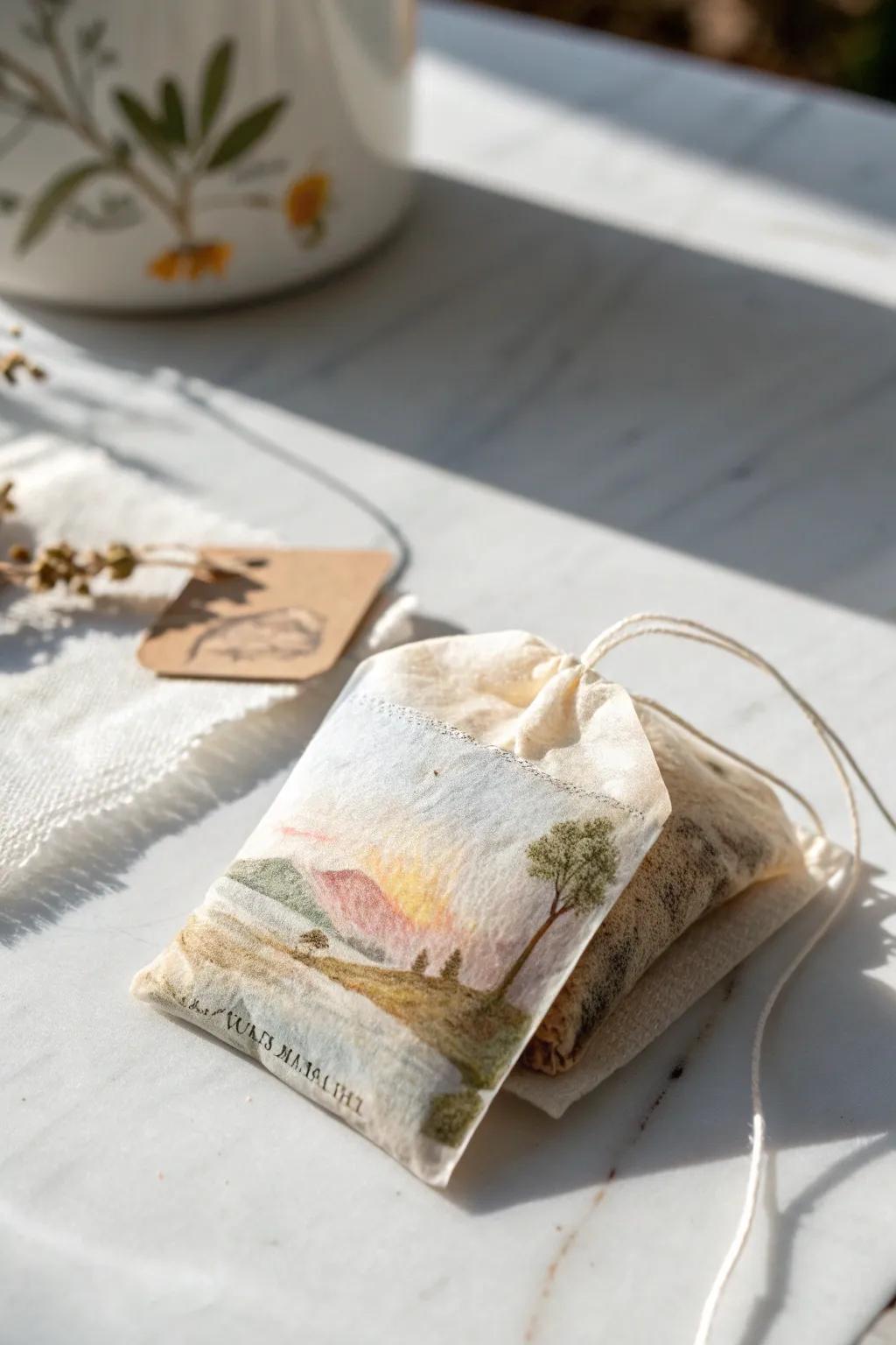 Transform your used tea bags into miniature masterpieces that add a touch of artful elegance to your space. 🍂🎨 #TeaBagArt #ScandiBoho
