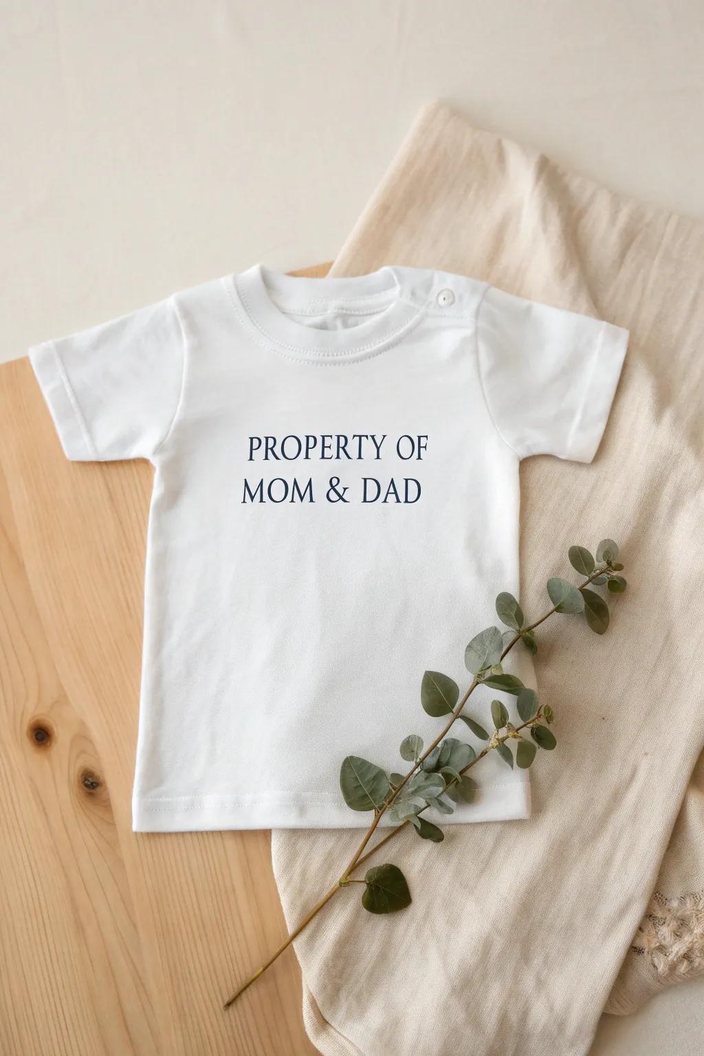 Add a personal touch to your toddler's wardrobe with charming custom messages.
