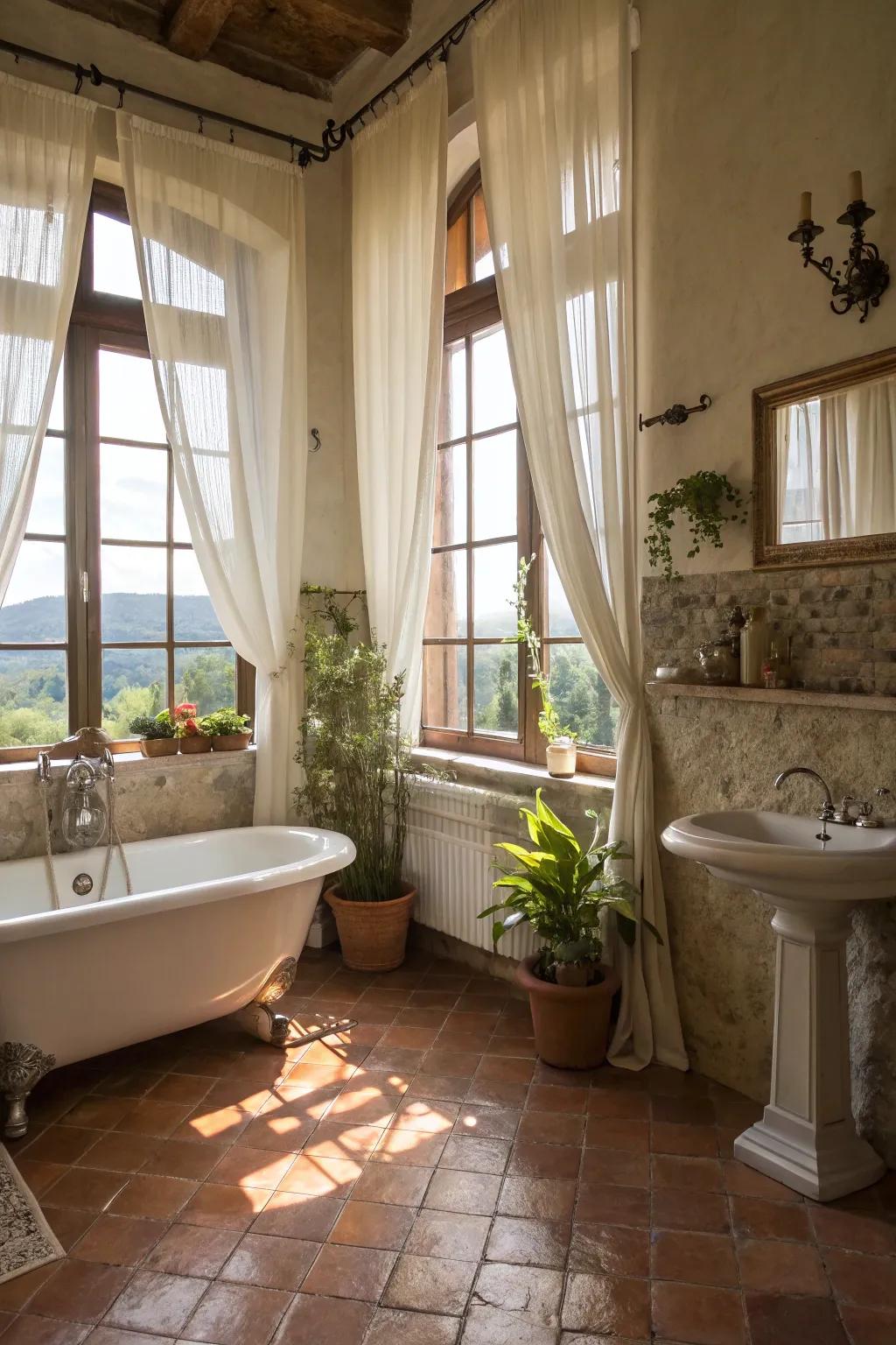 Natural lighting highlighting the Tuscan colors.