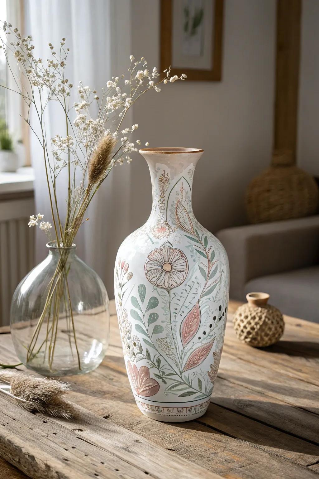 Transform ordinary glass into boutique-worthy art with just a touch of paint and creativity!