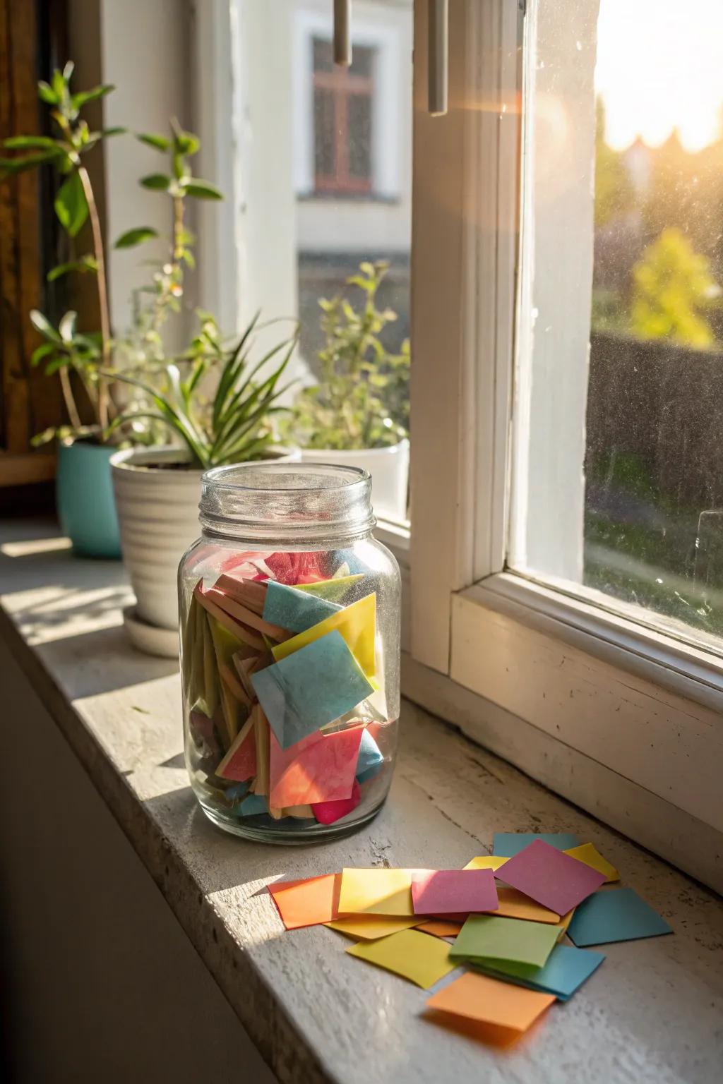 A memory jar, brimming with notes of love and laughter.