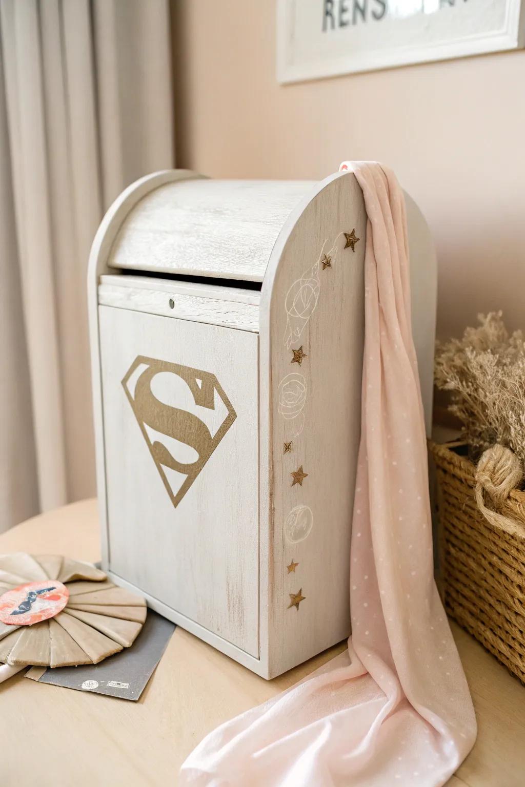 Unleash your inner hero with this charming superhero-themed Valentine mailbox!