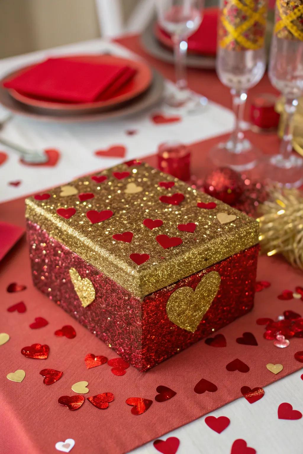 Make your Valentine's Day shine with a glitter glam box full of sparkle.