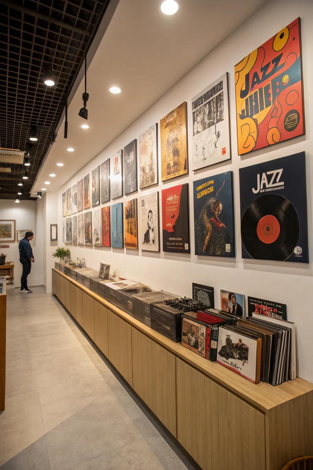 Showcase your favorite music genre with themed record collections.