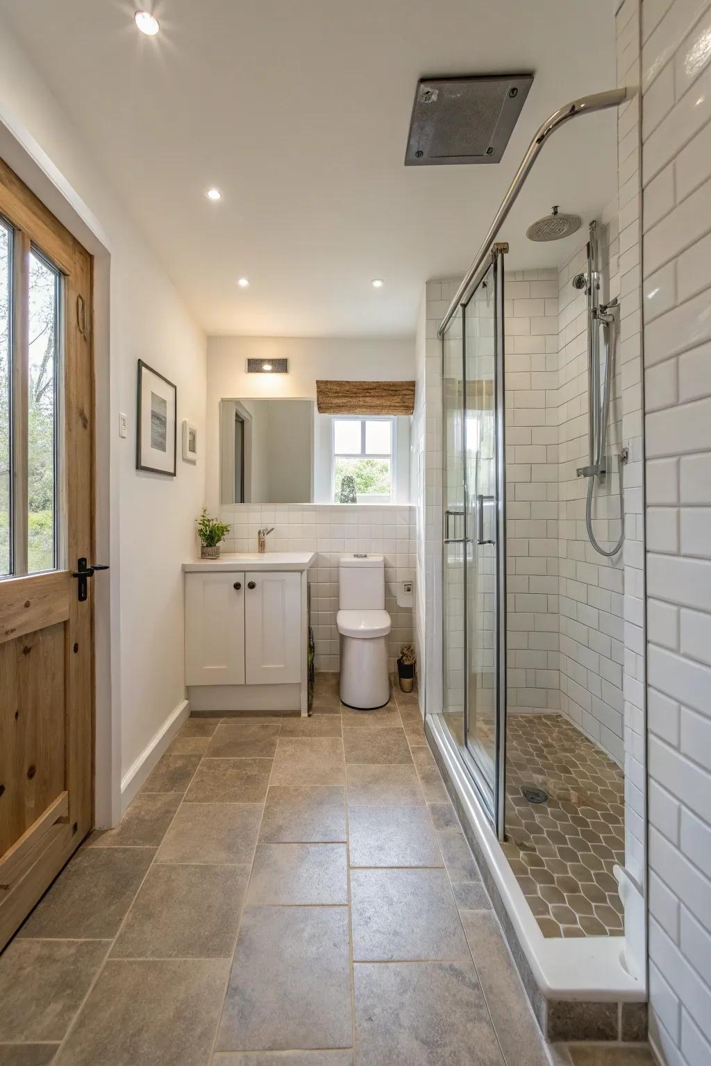 Wet rooms offer a seamless and space-efficient design for small bathrooms.