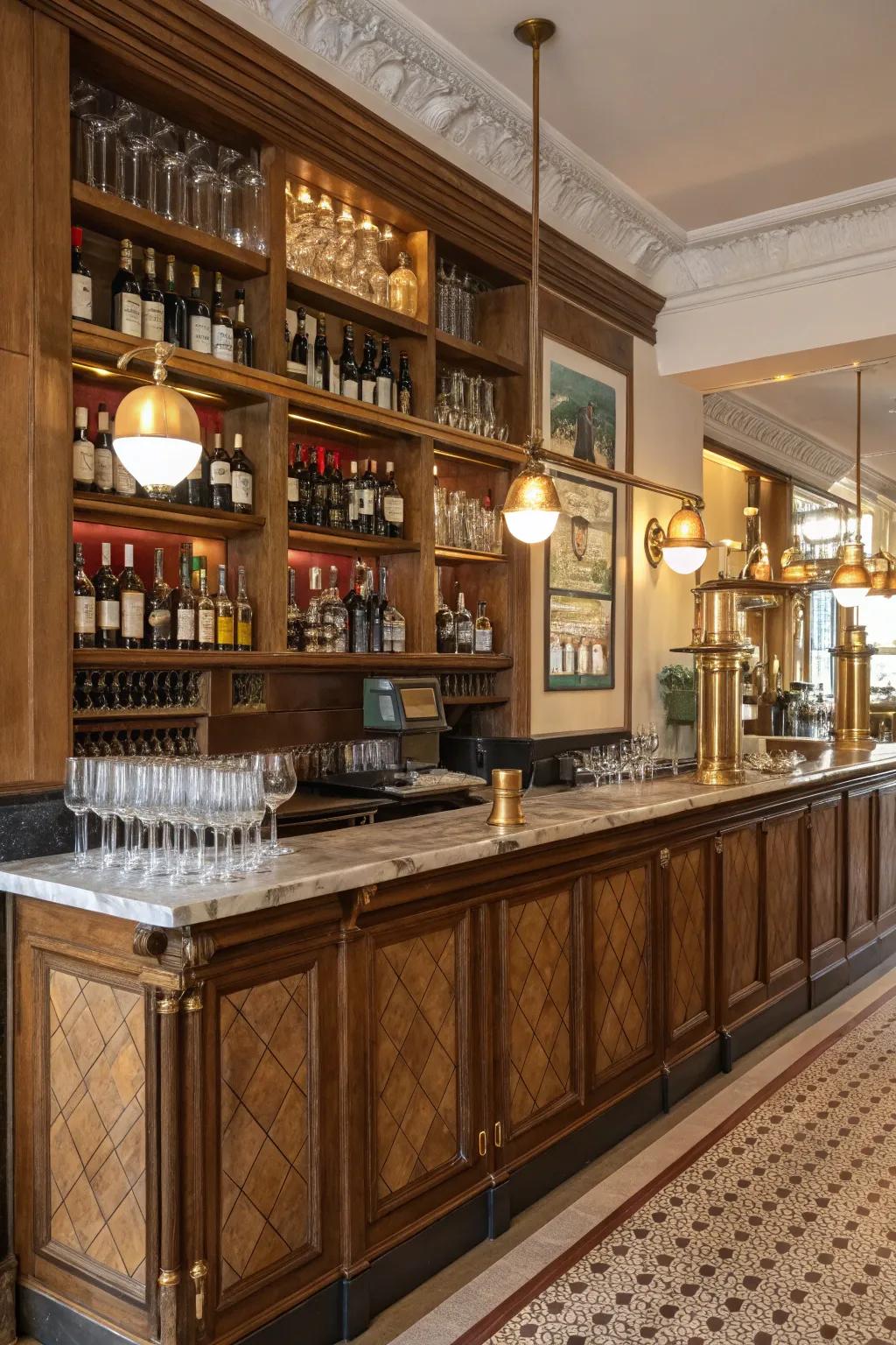 A wine bar with a touch of vintage charm.