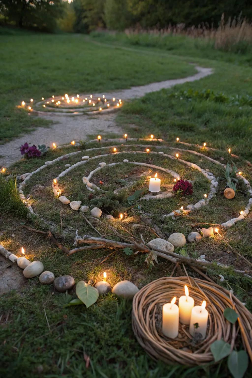 A solstice spiral offers a tranquil moment of reflection and celebration.