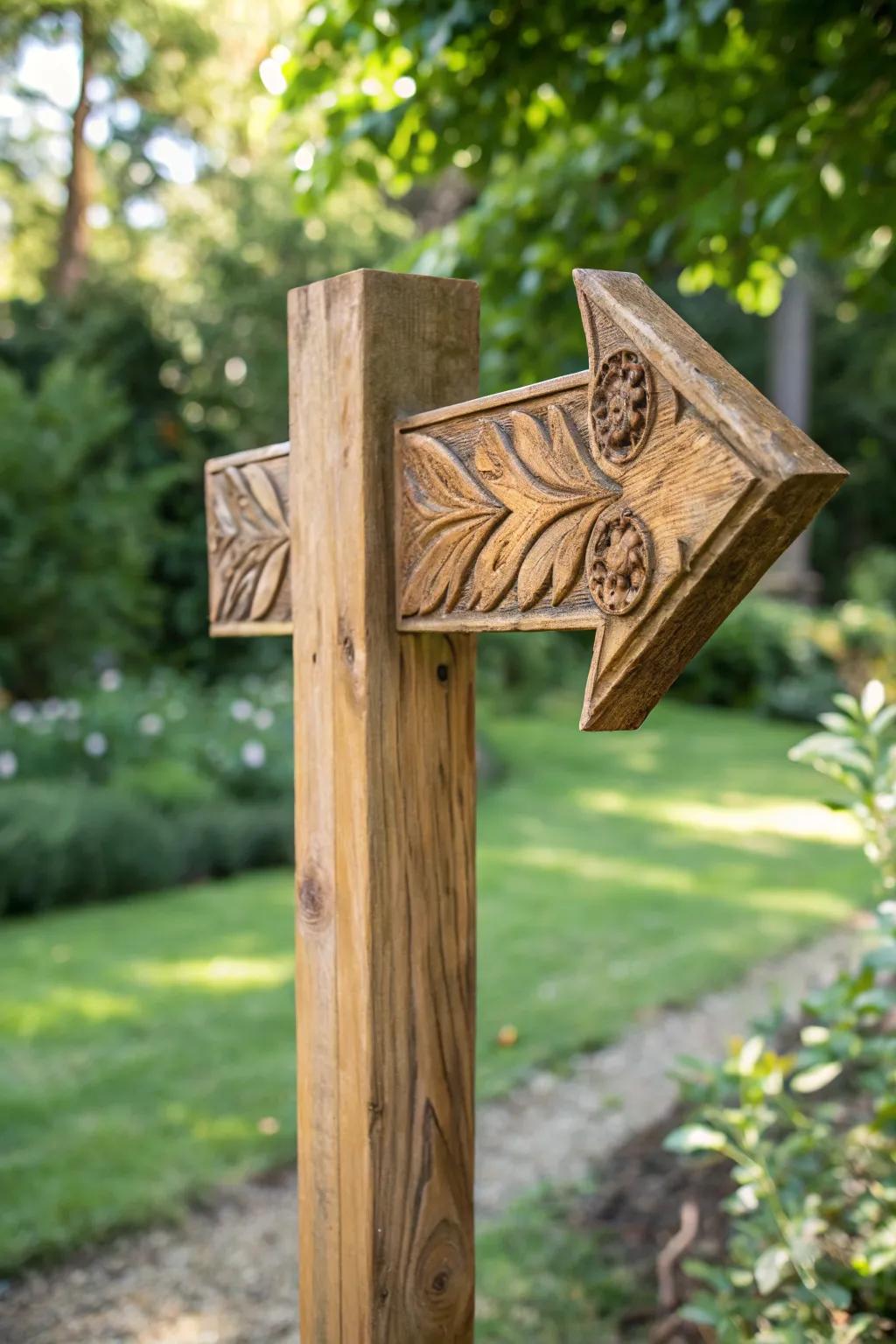 Guide your guests with style using handcrafted wooden arrow signs.