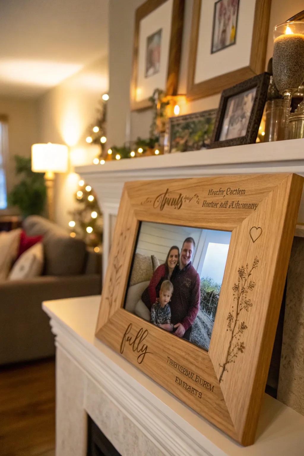 Personalized picture frames beautifully showcase your most treasured memories.