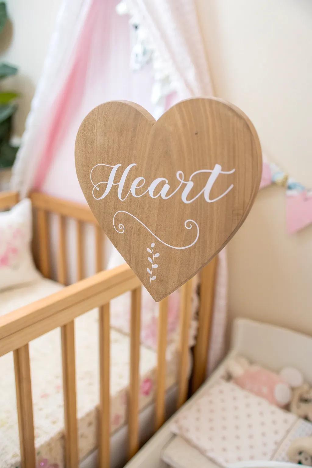 Personalize your wooden heart with a name for a special touch.