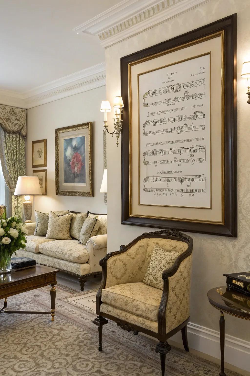 Relive your wedding song with beautiful sheet music art