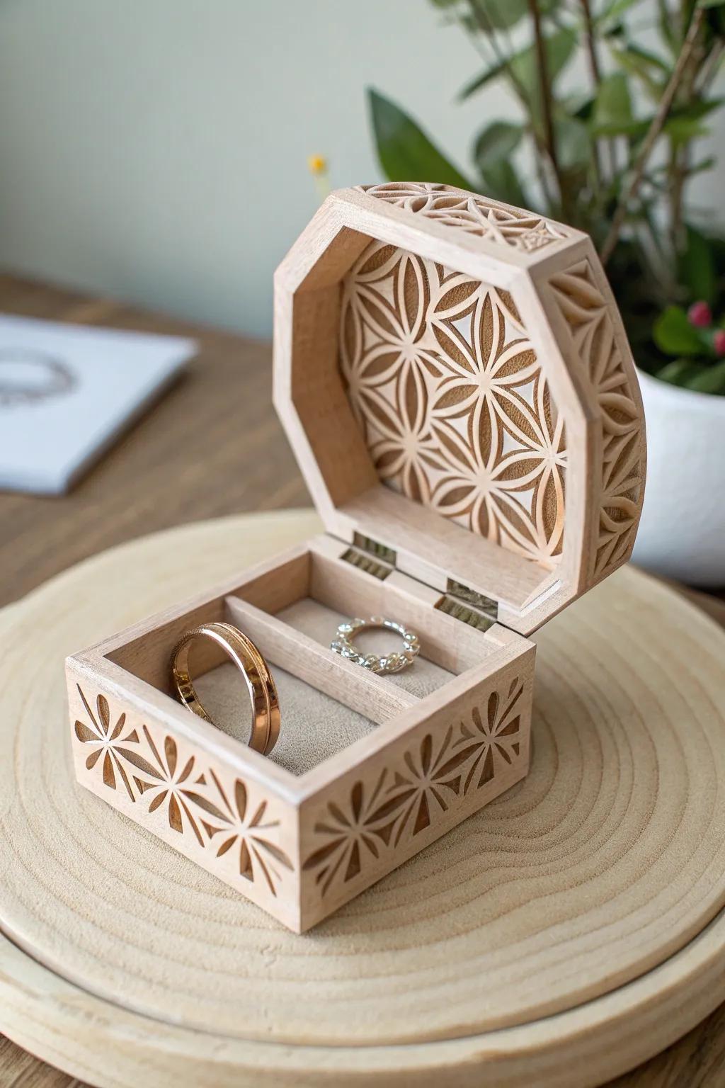 Elevate your ceremony with a 3D printed ring box that perfectly balances simplicity and elegance. #WeddingInspiration #MinimalistDesign
