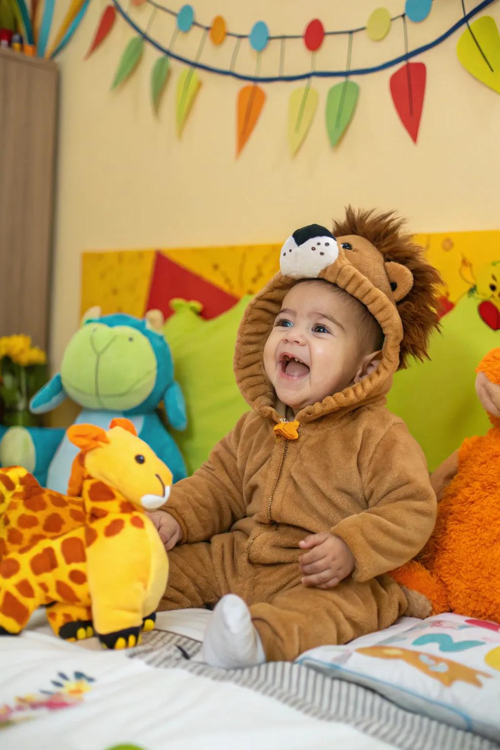 Themed costumes make your baby's photoshoot playful and memorable.