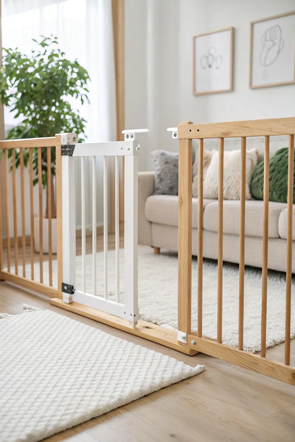 Effortlessly chic and practical: Discover the elegance of no-drill baby gates for your minimalist home.