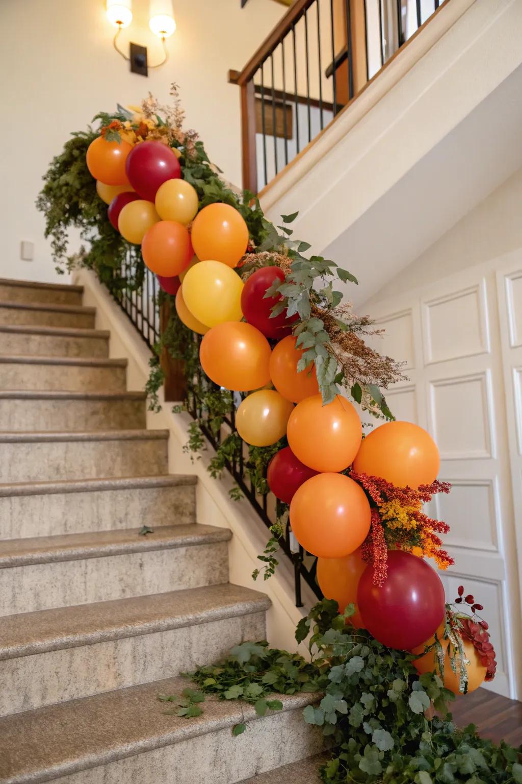 Enhance your home decor with a festive balloon garland.