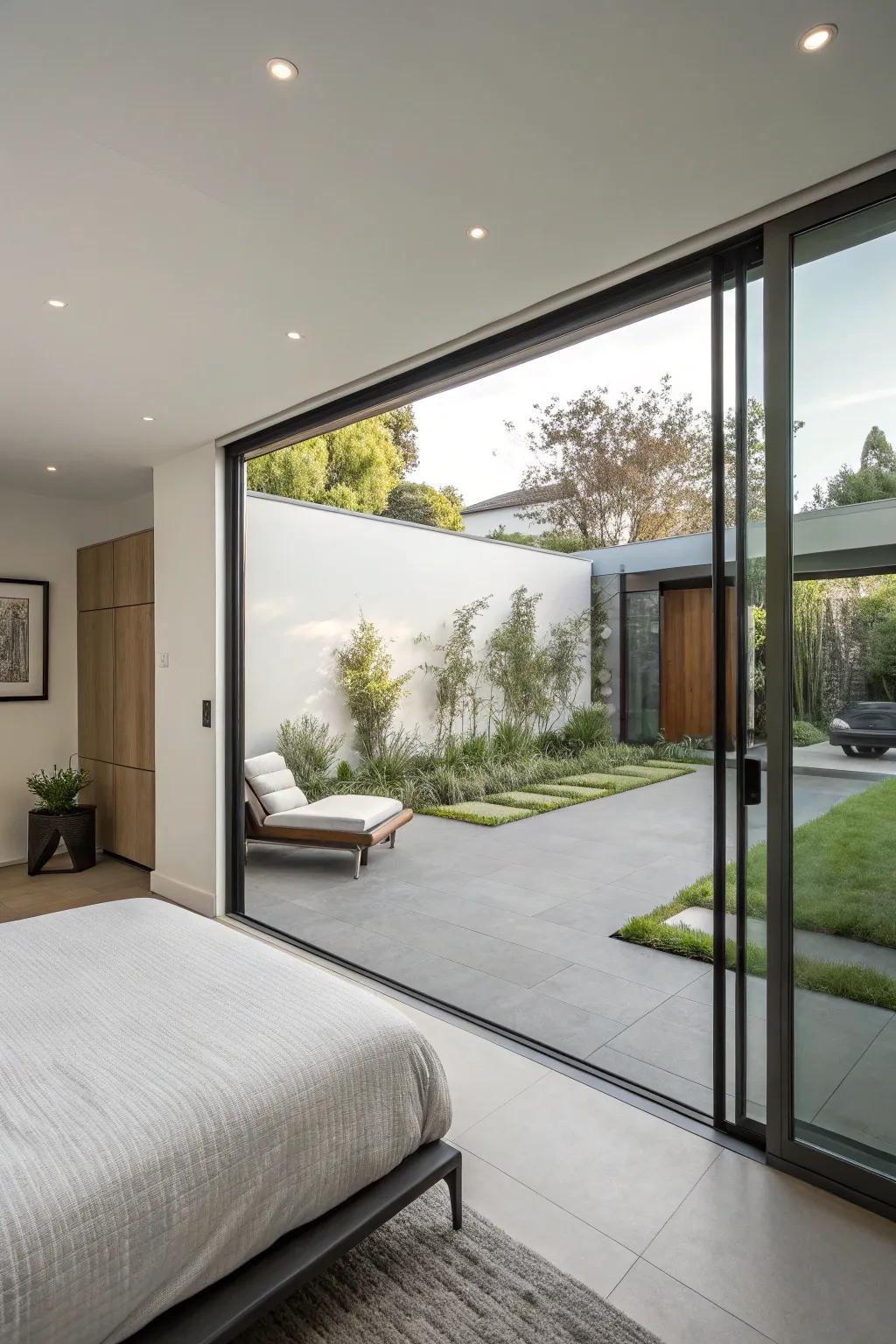 Pivot doors offer a modern twist, turning your bedroom entrance into a bold architectural feature.