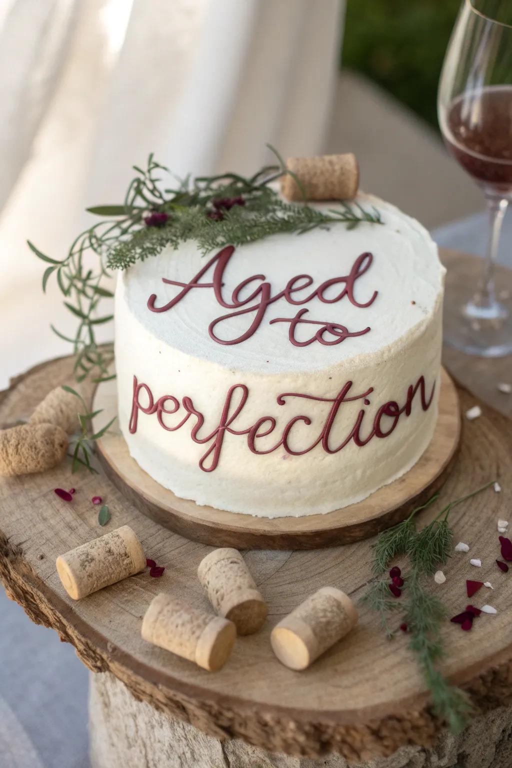 Celebrate birthdays with a touch of elegance - a cake for wine lovers, 'Aged to Perfection.'