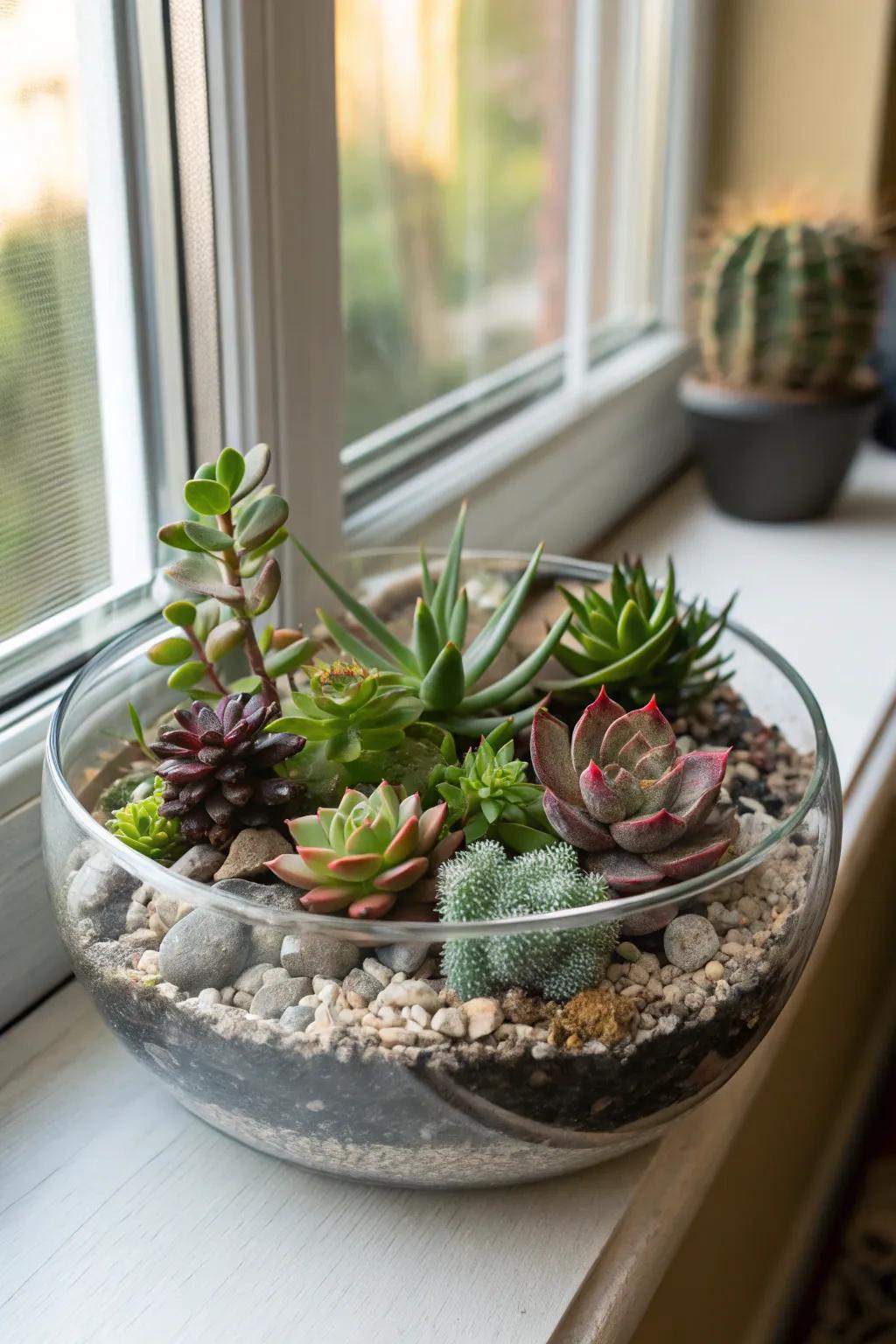 Bring nature indoors with a DIY terrarium.