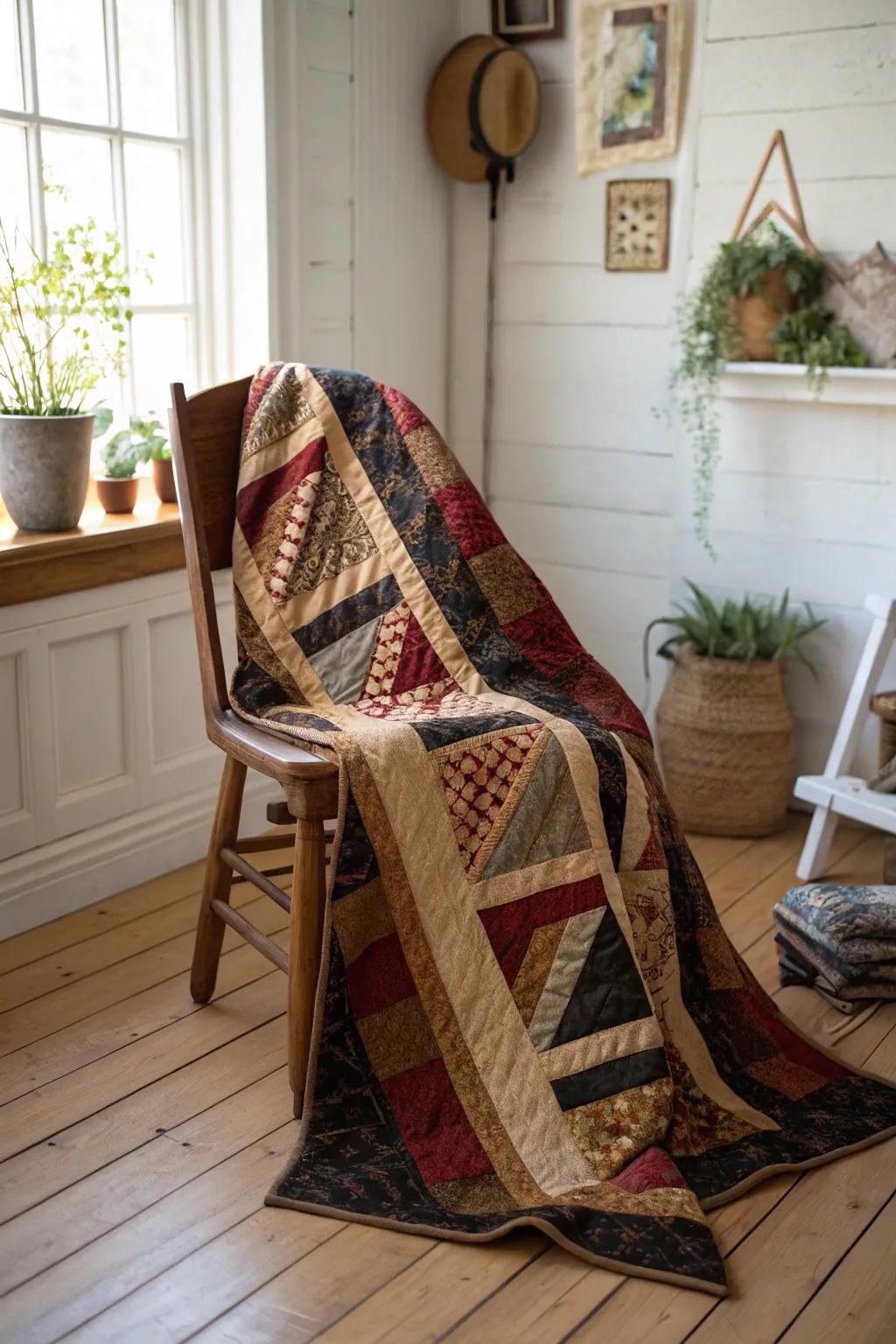 Threads of history beautifully woven together — a quilt that tells a story of unity and heritage.